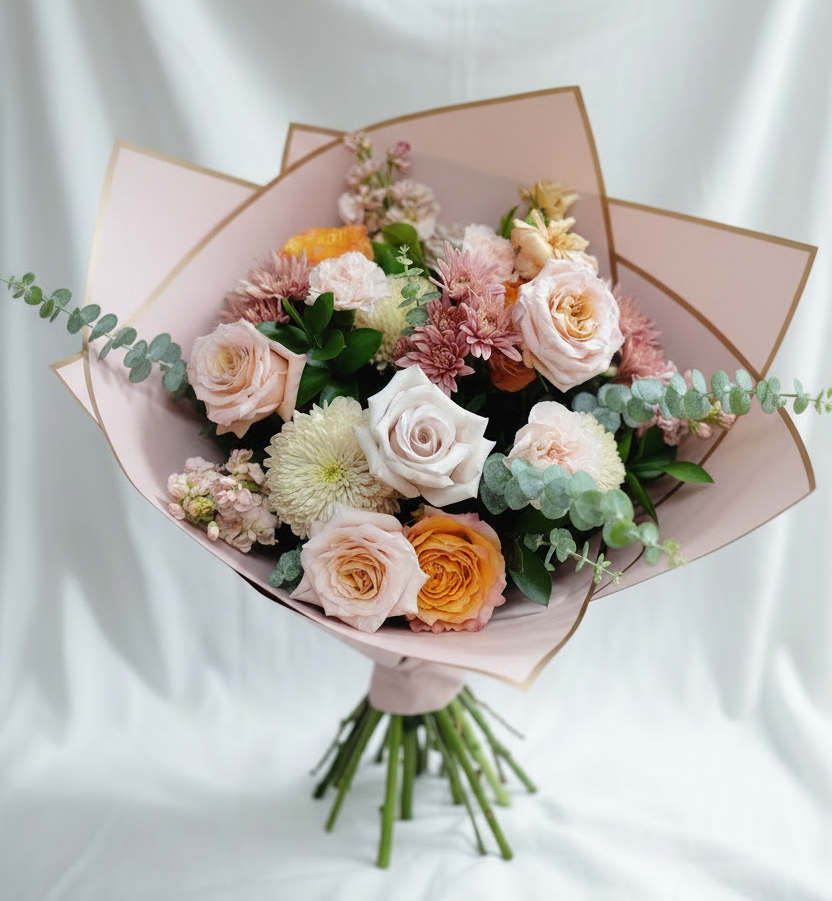 Peach Parfait Hand-Tied Bouquet