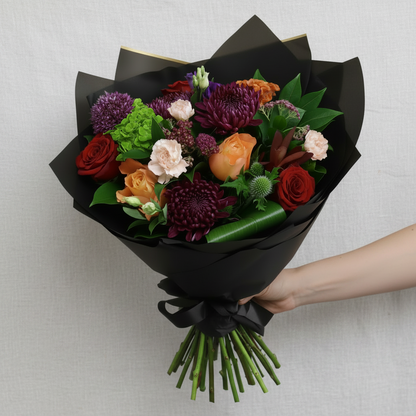 Deep Garden Glow Hand-Tied Bouquet