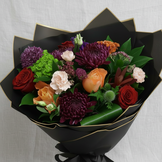 Deep Garden Glow Hand-Tied Bouquet