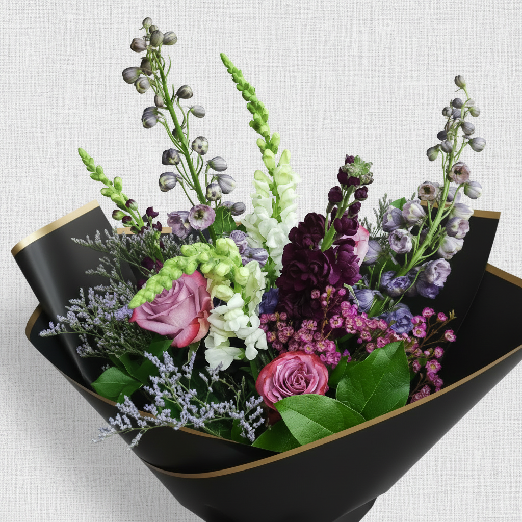 Violet Embrace Hand-tied Bouquet