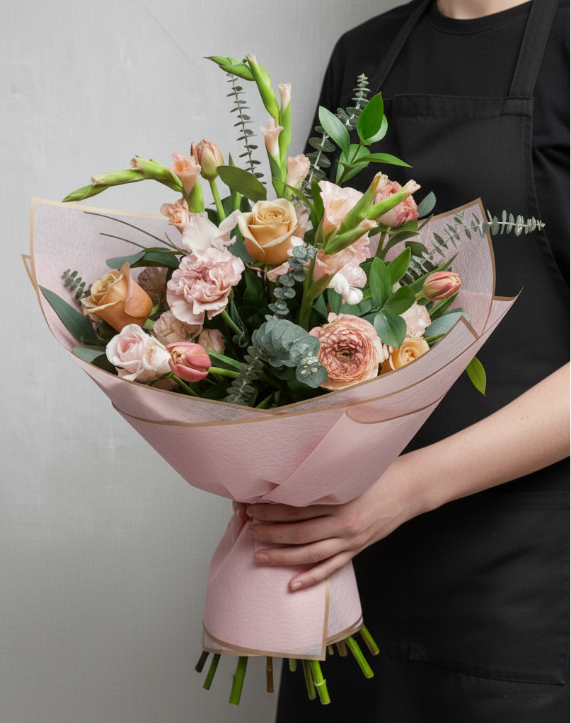 Peach Parfait Hand-Tied Bouquet